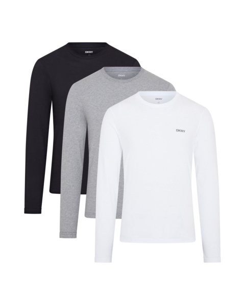 DKNY Long Sleeve Cotton T-Shirt 3 Pack