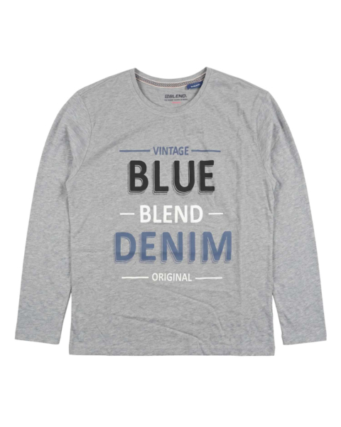 Blend Long Sleeve Cotton Print Shirt