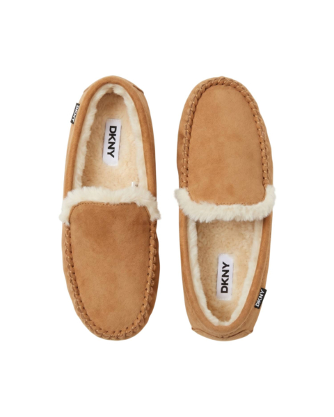 DKNY Moccasin Slipper Faux Fur 