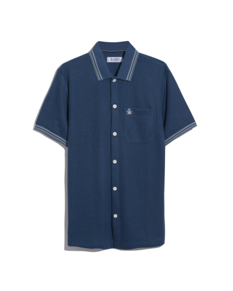 Original Penguin Vertical Jacquard Short Sleeve Polo Shirt