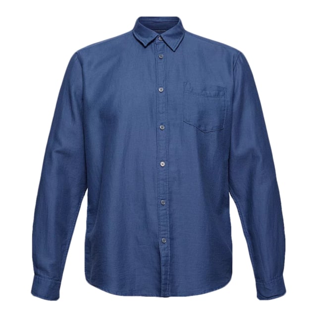 Esprit Textured Cotton Long Sleeve Shirt
