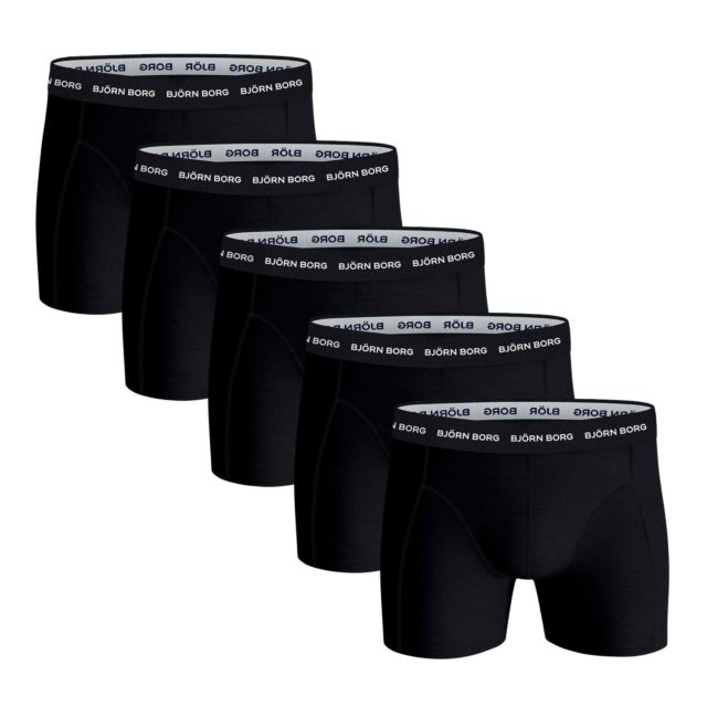Bjorn Borg Mens Essential Boxer Shorts 5 Pack