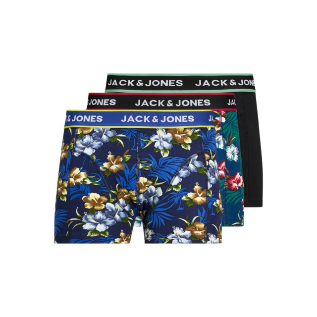 Jack & Jones Boxer Trunks 3 Pack Flower Print