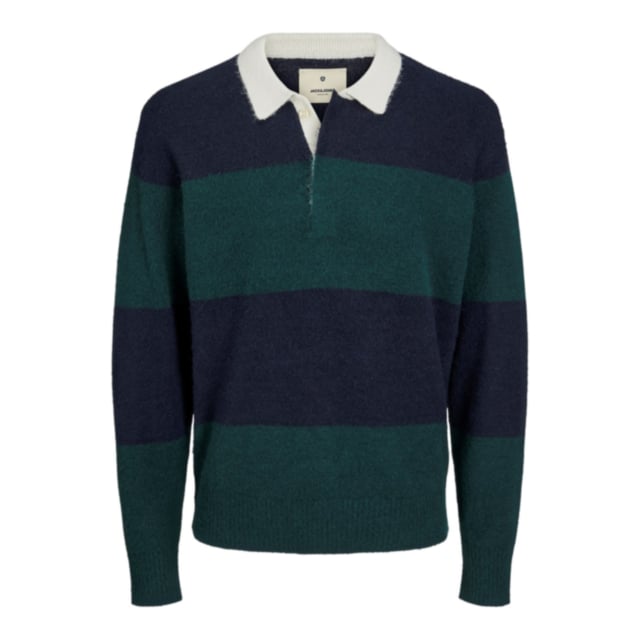 Jack & Jones Blue Wallen Knit Polo