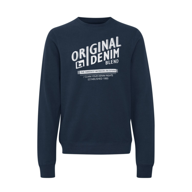 Blend Crewneck Jumper With Printed Design