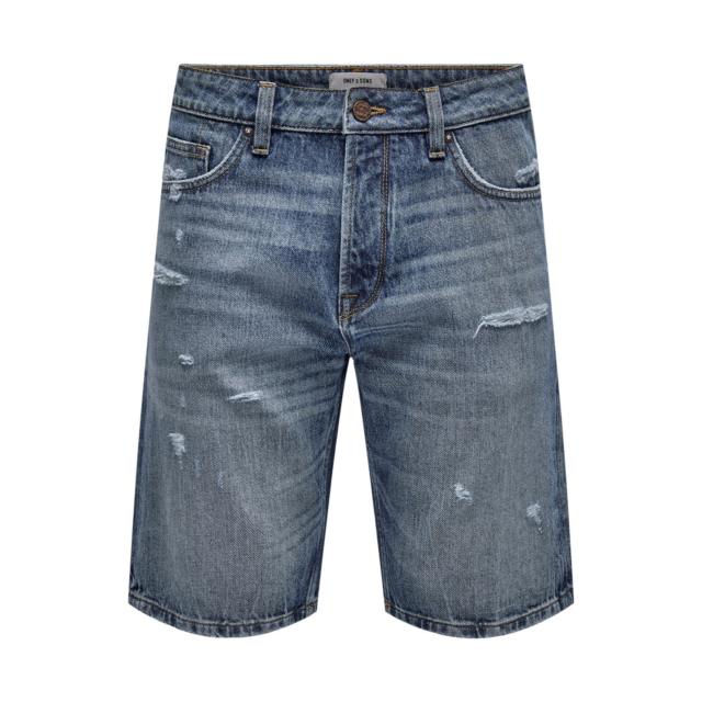 Only & Sons Edge Mid Grey Shorts - Cloving.co.uk