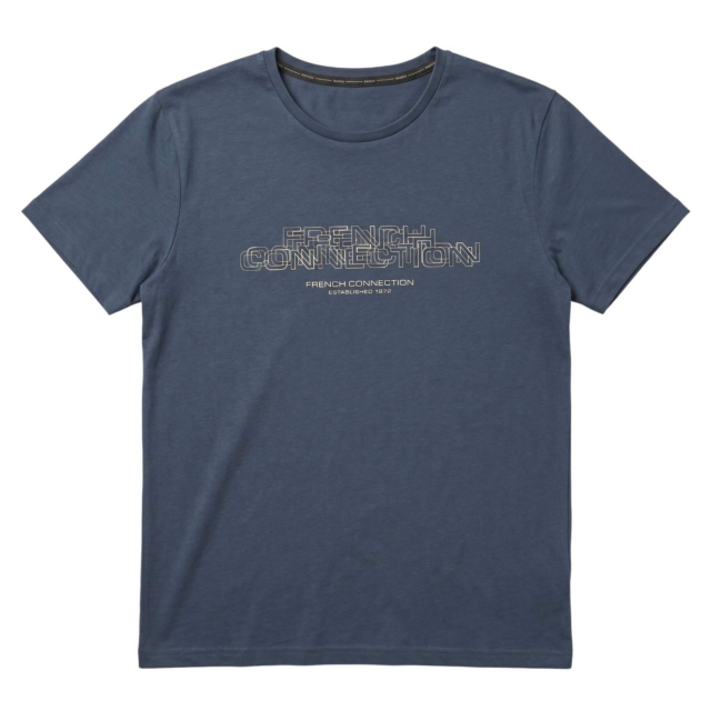 French Connection Double Logo Crew Neck T-Shirt 