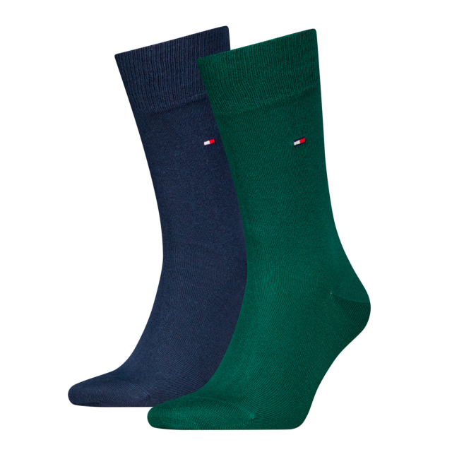 Tommy Hilfiger Classic 2 Pack Cotton Based Crew Socks