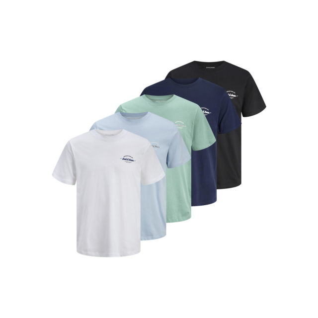Jack & Jones Jjbrandon Short Sleeve Tee Crew Neck 5pk Multipack
