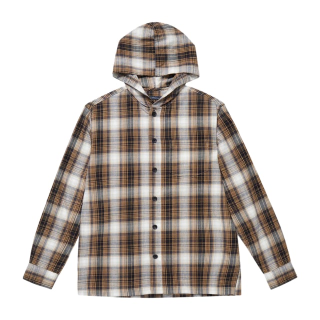 French Connection Relaxed Hooded Check Shirt