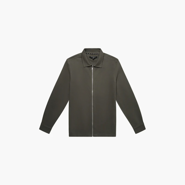 French Collection Popcorn Zip-Through Shirt