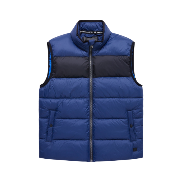 French Connection Classic Zip Up High Neck Quilted Gilet