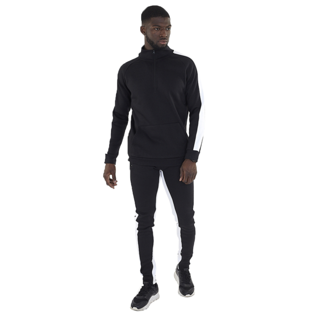 Brave Soul Salzberg Side Stripe Quater Zip Trackisut Set