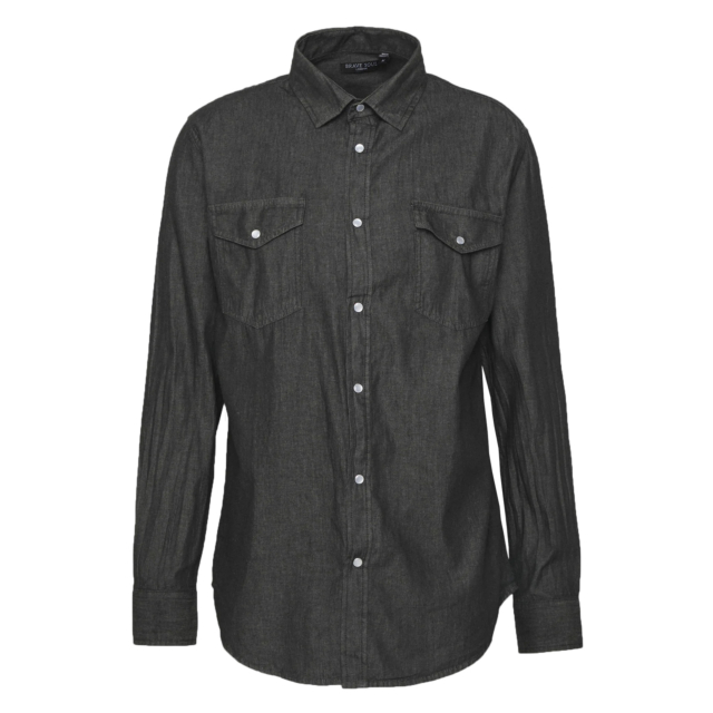 Brave Soul Ulrich Long Sleeve Denim Shirt