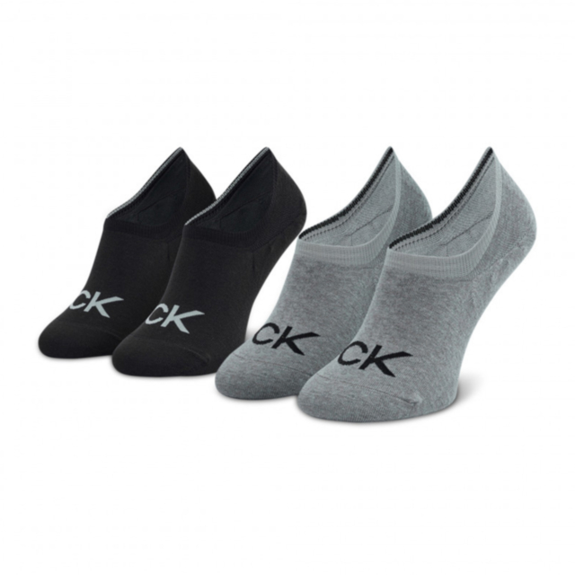 Calvin Klein 2 Pack Logo Footie High Cut Socks