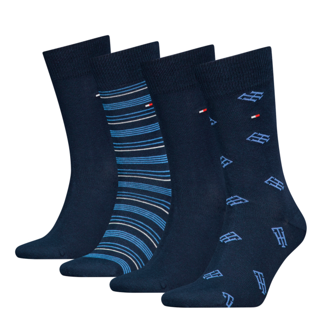 Tommy Hilfiger MEN GIFTBOX SOCK MONOGRAM 4 Pack