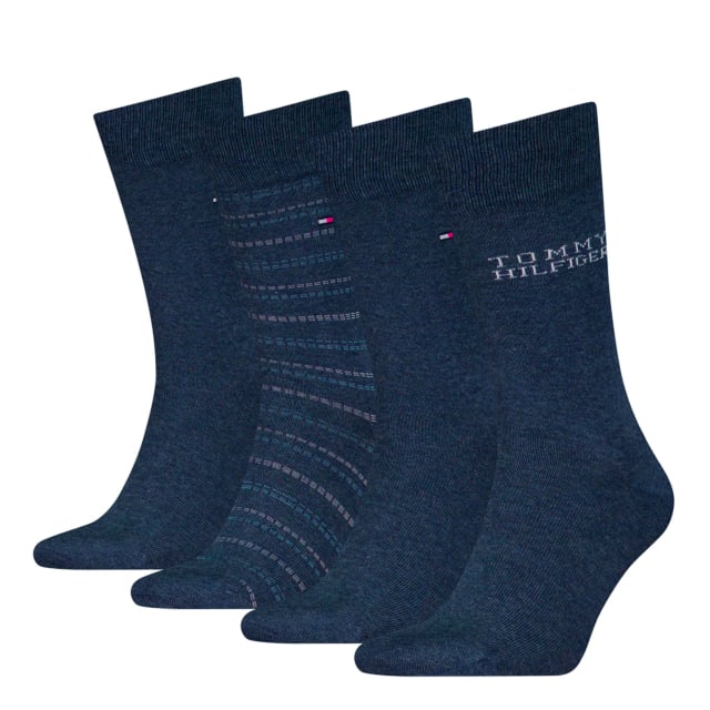 Tommy Hilfiger Tommy 4 Pack Cotton Based Crew Socks