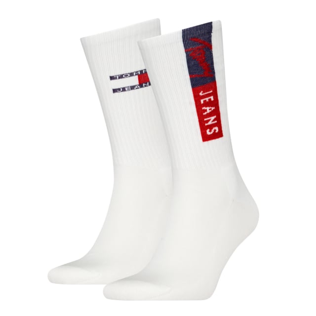 Tommy Hilfiger Vertical 2 Pack Cotton Based Crew Socks