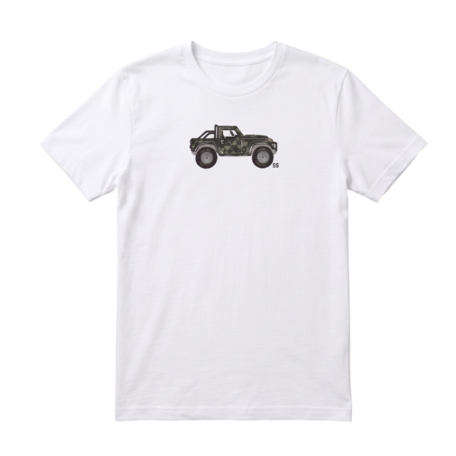French Connection Graphic Jeep Print Cotton T-Shirt