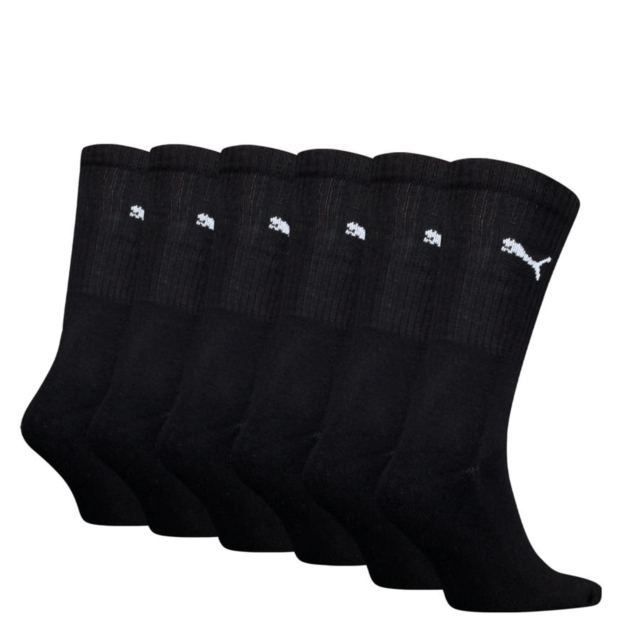 Puma 6 Pack Regular Crew Cushioned Sole Soft Cotton Socks 