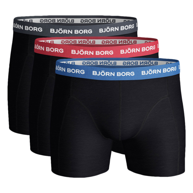 Bjorn Borg Contrast Elastic Waistband Essential Boxer Shorts 3 Pack