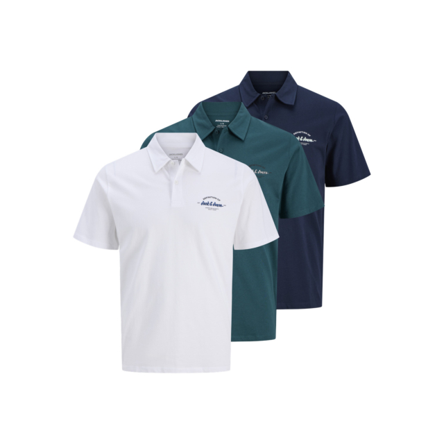 Jack & Jones Jjbrandon Short Sleeve Polo 3 Pack