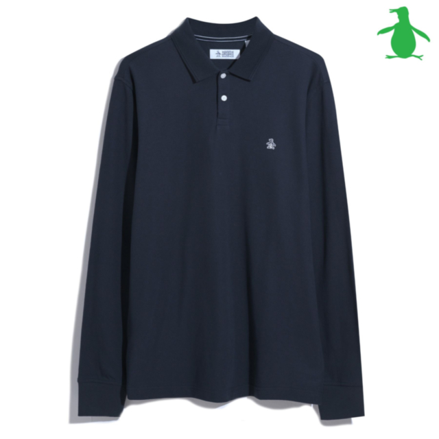Original Penguin Long Sleeve Pique Polo Raised Ottomon Top