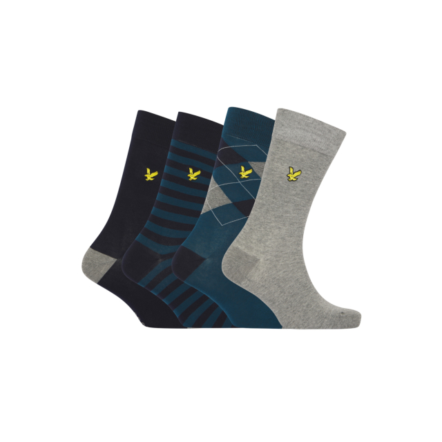 Lyle & Scott Men's Abraham Dress Socks Gift Box Set