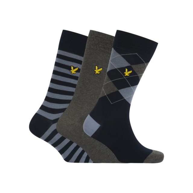 Lyle & Scott Barwood 3 Pairs Premium Cotton Socks
