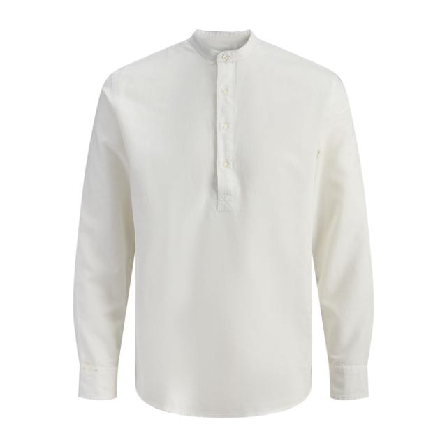 Jack & Jones Jjbreeze Linen Blend Long Sleeve Tunic Shirt 