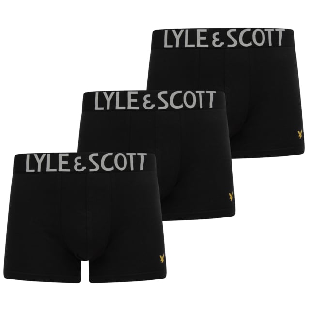 Lyle & Scott Daniel 3 Pack Black Boxers