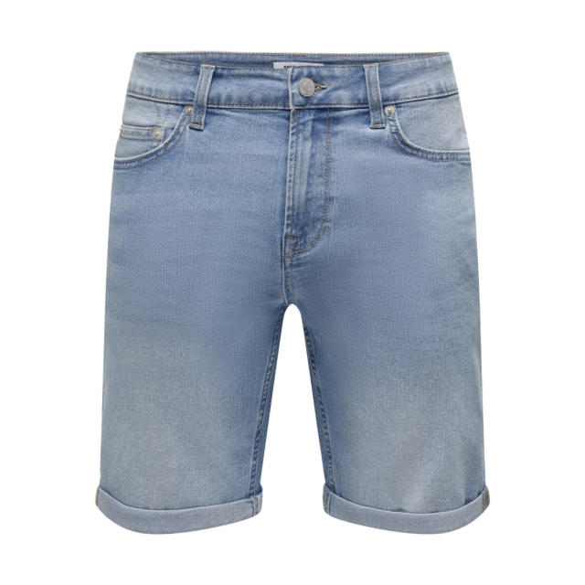 Only & Sons Ply Light Denim Shorts