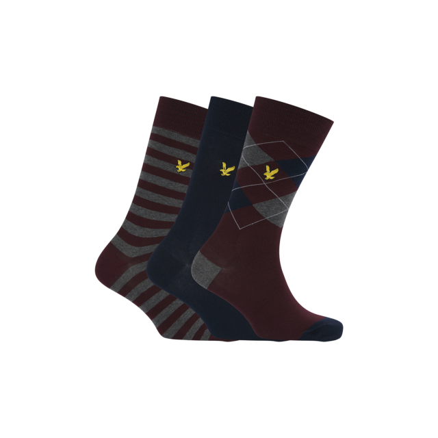 Lyle & Scott Men's FLANDERS 3 Pack Socks Gift Box Set