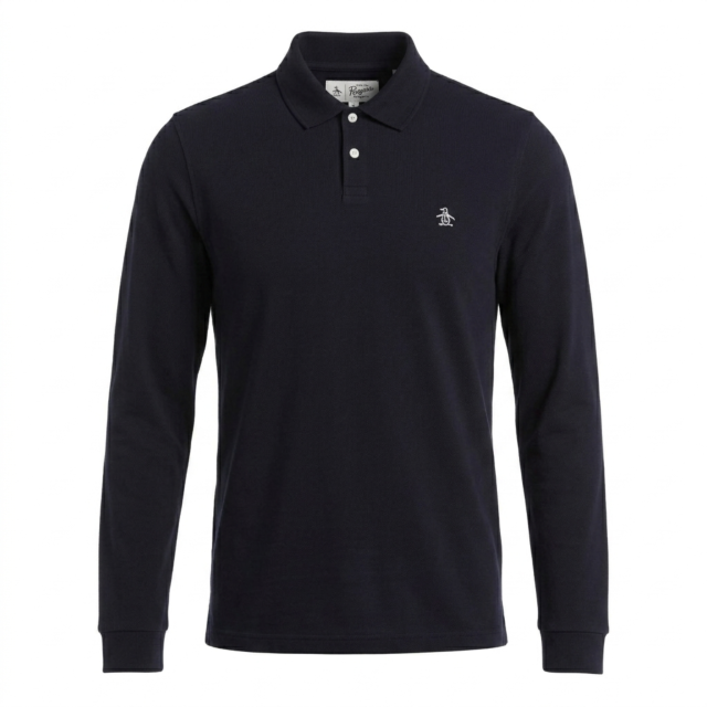 Original Penguin Pique Long Sleeve Polo Shirt