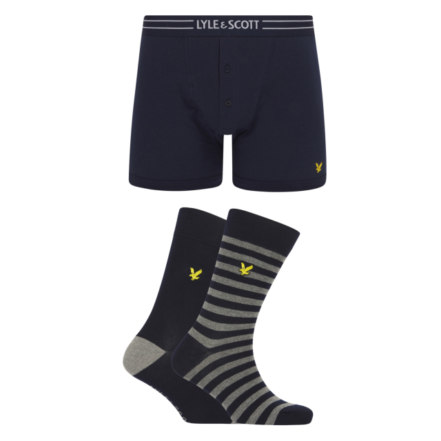 Lyle & Scott Men's HUMPHREY Trunk & Socks Gift Box Set