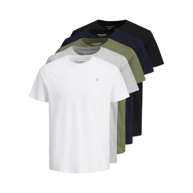 Jack & Jones JXJ 5 Pack Crew Neck T-Shirts
