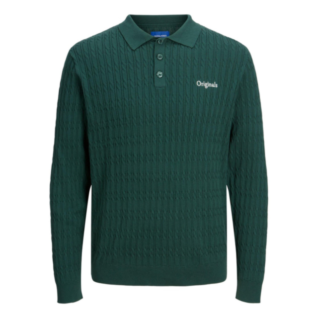 Jack & Jones Long Sleeve Park Cable Knit Polo