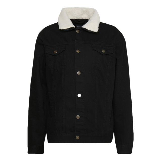 Brave Soul Larson Borg Collar Denim Jacket