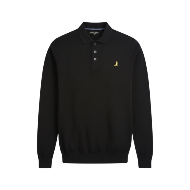 Brave Long Sleeve Knitted Brankle Polo Top