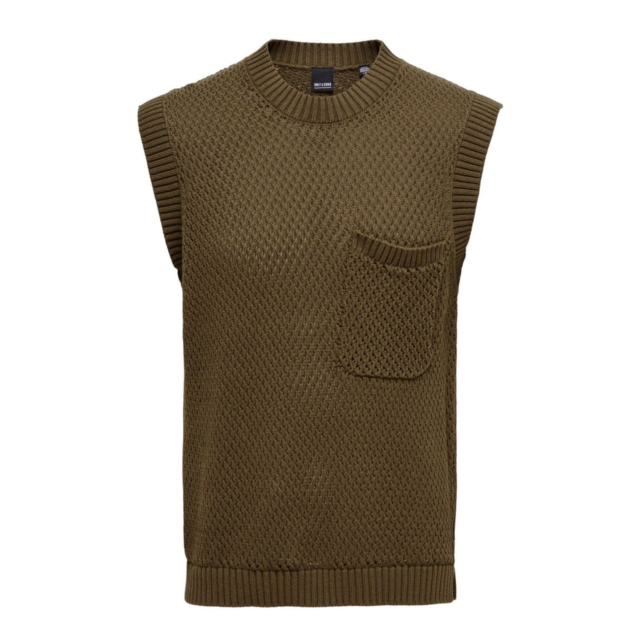 Only & Sons Myle Single Pocket Knitted Vest