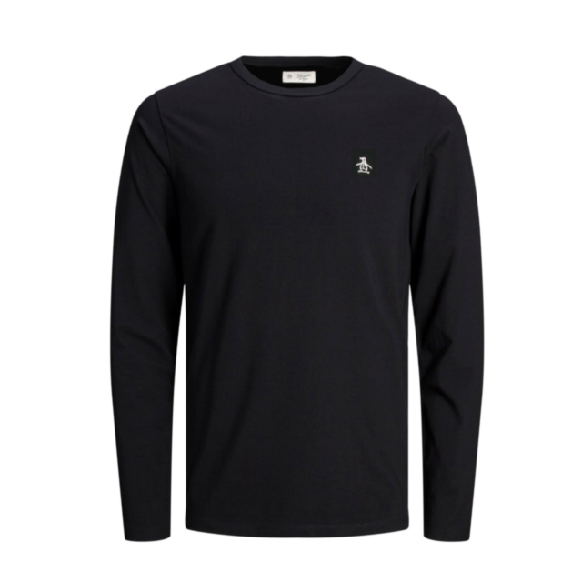 Original Penguin Long Sleeve Pin Point Logo T-shirt