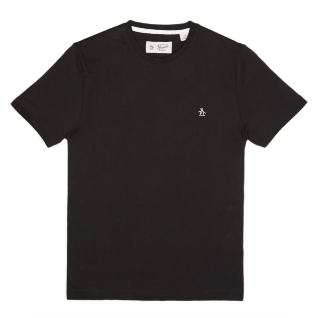Original Penguin Crew Neck Short Sleeve Pin Point Sticker T-Shirt