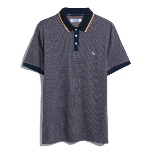 Original Penguin Jacquard Contrast Tip Short Sleeve Polo Shirt