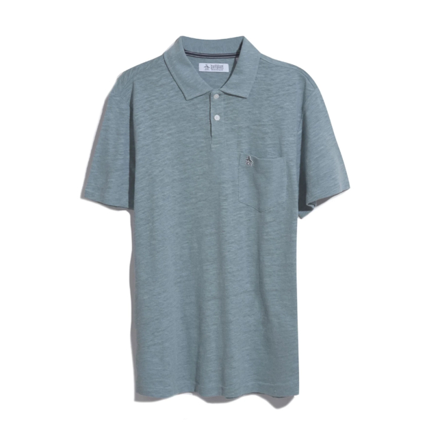 Orignal Penguin Linen Cotton Slub Short Sleeve Polo Shirt