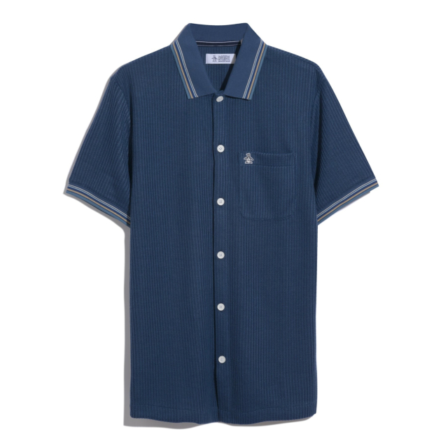 Original Penguin Vertical Jacquard Short Sleeve Polo Shirt