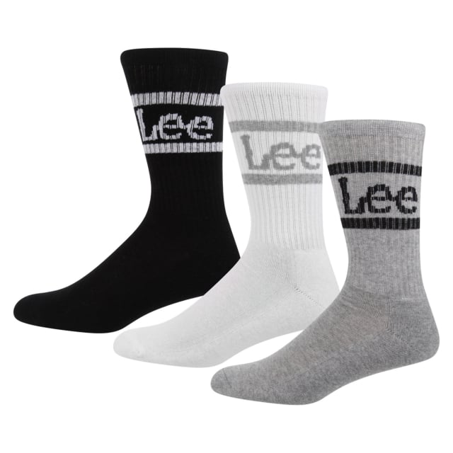 Lee 3 Pack Crane Ribbed Sport Socks