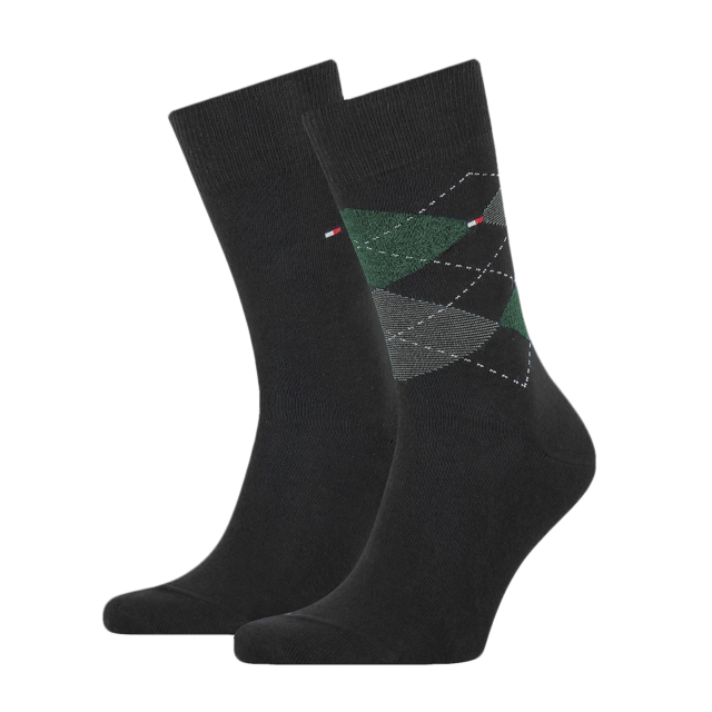 Tommy Hilfiger 2 Pack Argyle Check Socks